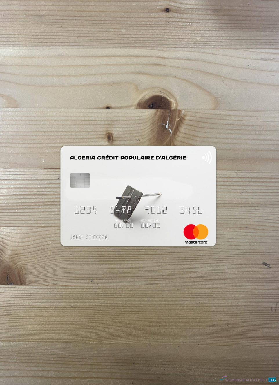 Download Algeria Crédit Populaire d’Algérie mastercard photolook front Photoshop template